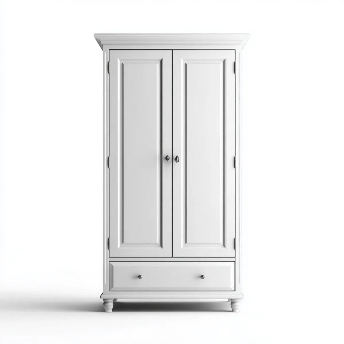 Armadio guardaroba 2 ante bianco 100 x 55 x 200 cm in MDF rettangolare con cassetto